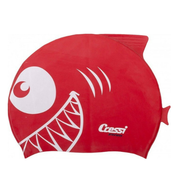 ΣΚΟΥΦΑΚΙ ΚΟΛΥΜΒΗΣΗΣ JUNIOR SILICONE CAP SHARK RED